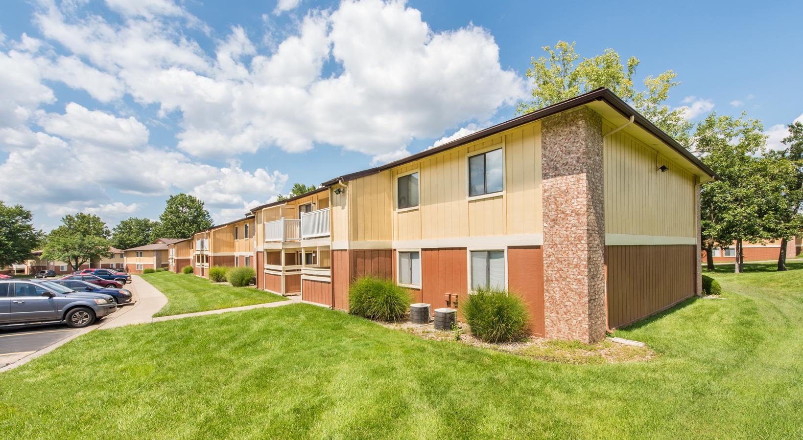 Find your perfect fit at The Lodge of Overland Park a building with a parking lot